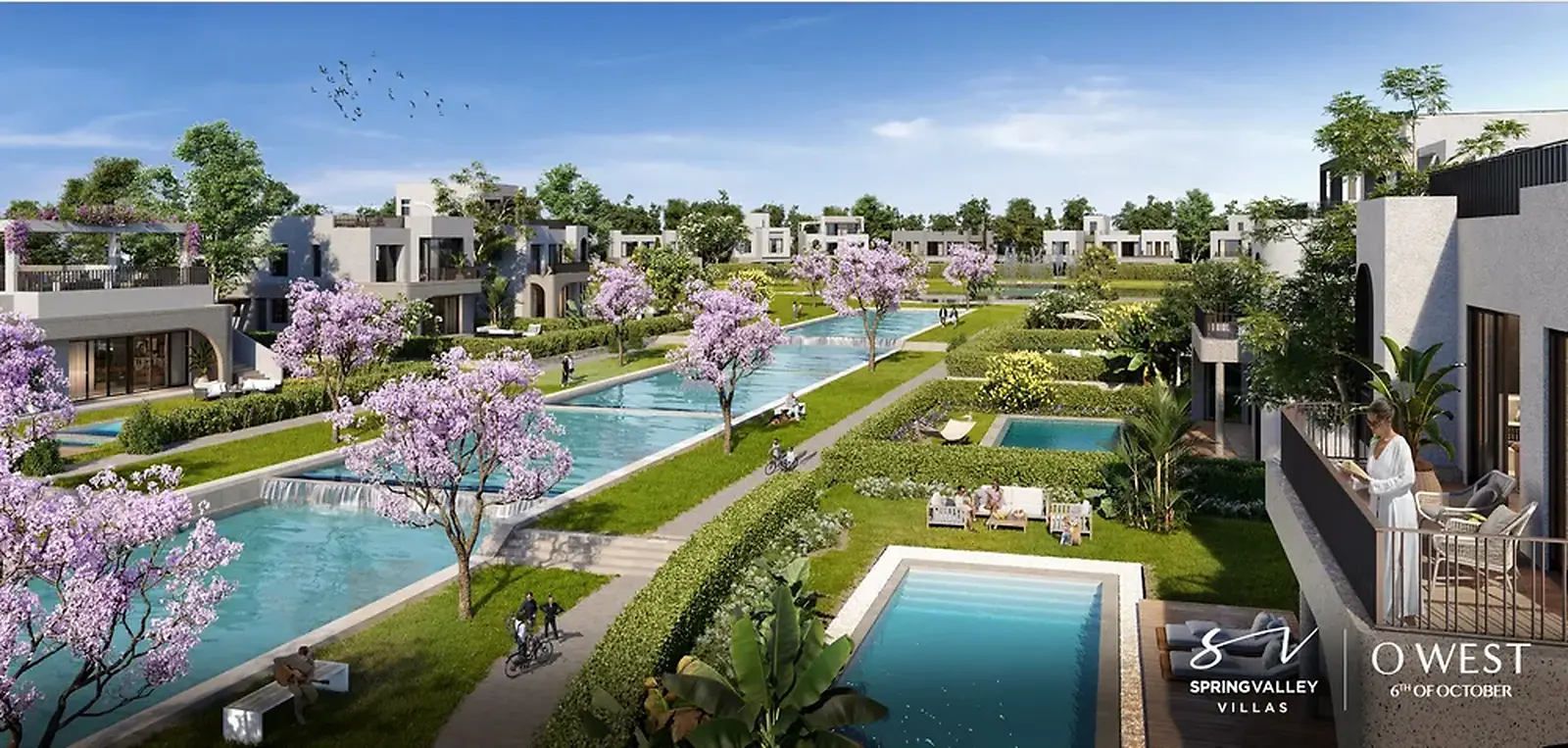 أنواع ومساحات فلل O West Orascom للبيع